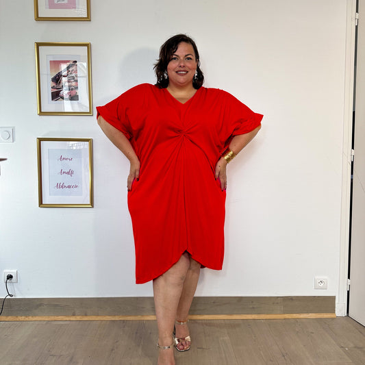 ROBE TWISTY ROUGE