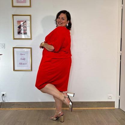 ROBE TWISTY ROUGE
