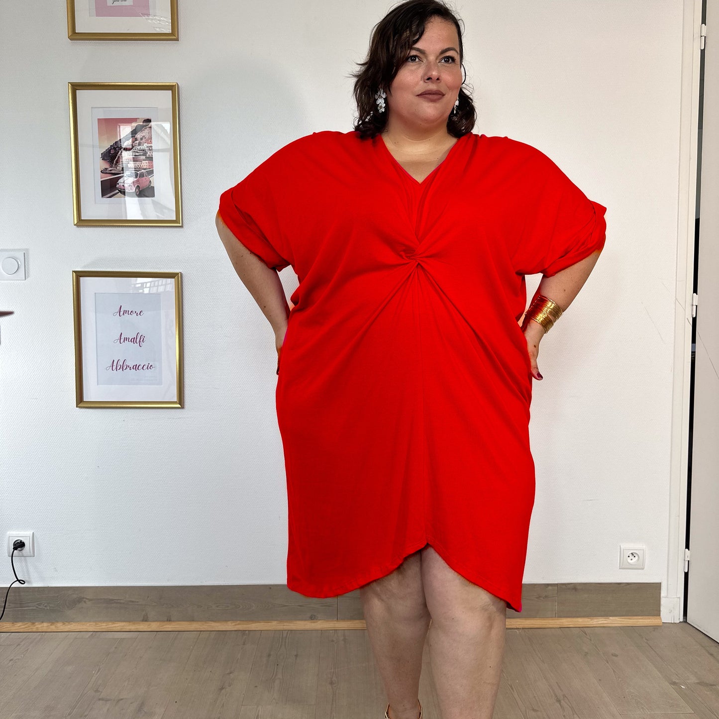 ROBE TWISTY ROUGE