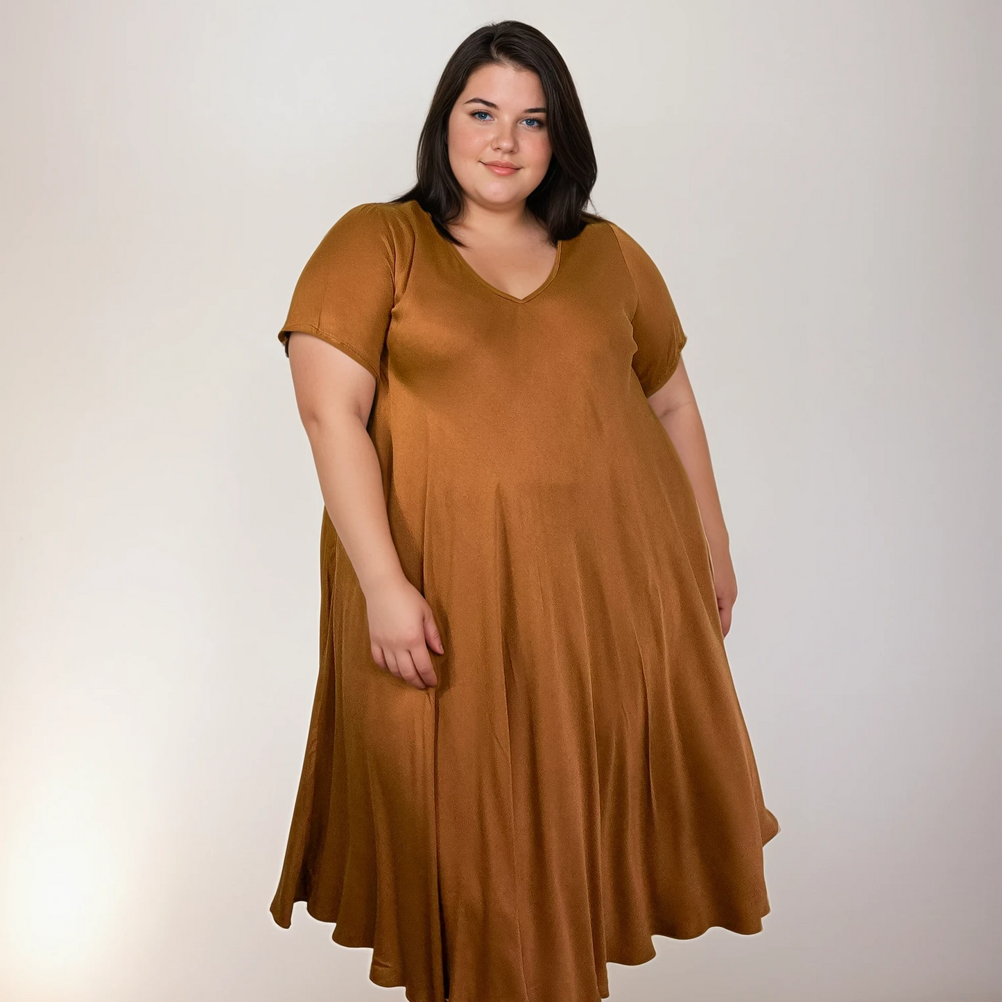 ROBE SHIBORI CAMEL L'indisciplinée