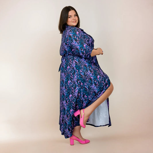 ROBE CHEMISE LONGUE IMPRIMÉ ABSTRAIT L'indisciplinée