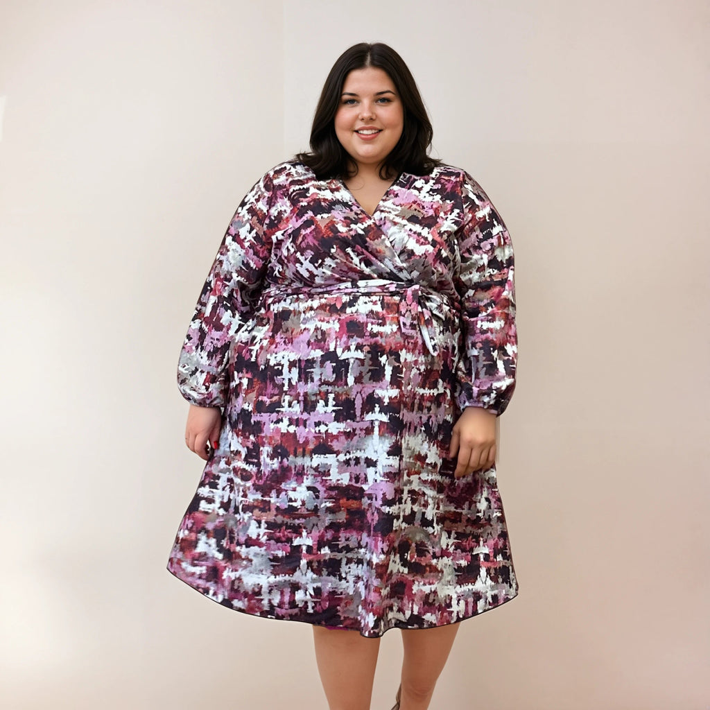 ROBE CACHE-COEUR TWEEDY ROSE L'indisciplinée