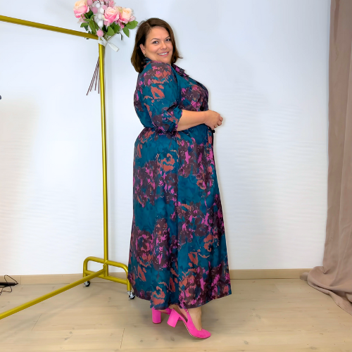 ROBE CHEMISE LONGUE IMPRIMÉ VERT L'indisciplinée
