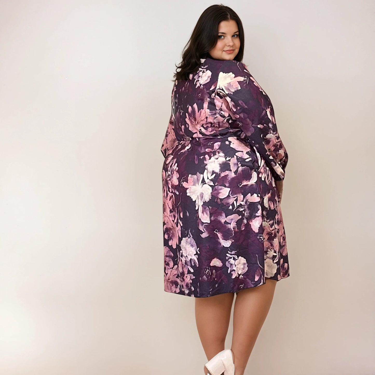 ROBE CACHE-COEUR AQUARELLE VIOLETTE L'indisciplinée