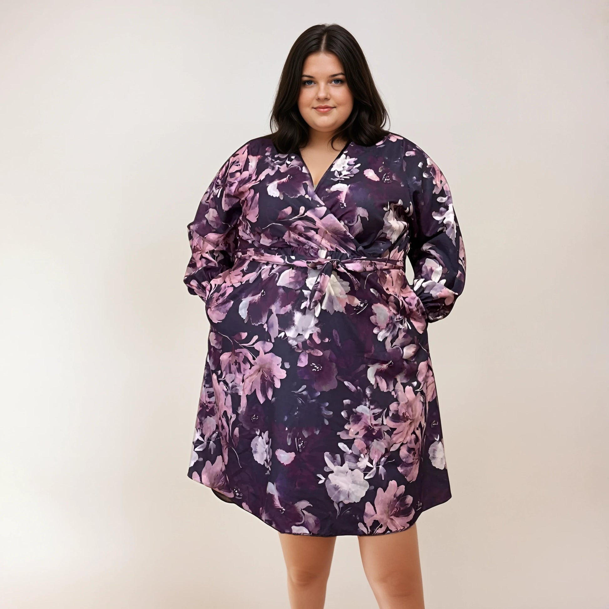 ROBE CACHE-COEUR AQUARELLE VIOLETTE L'indisciplinée