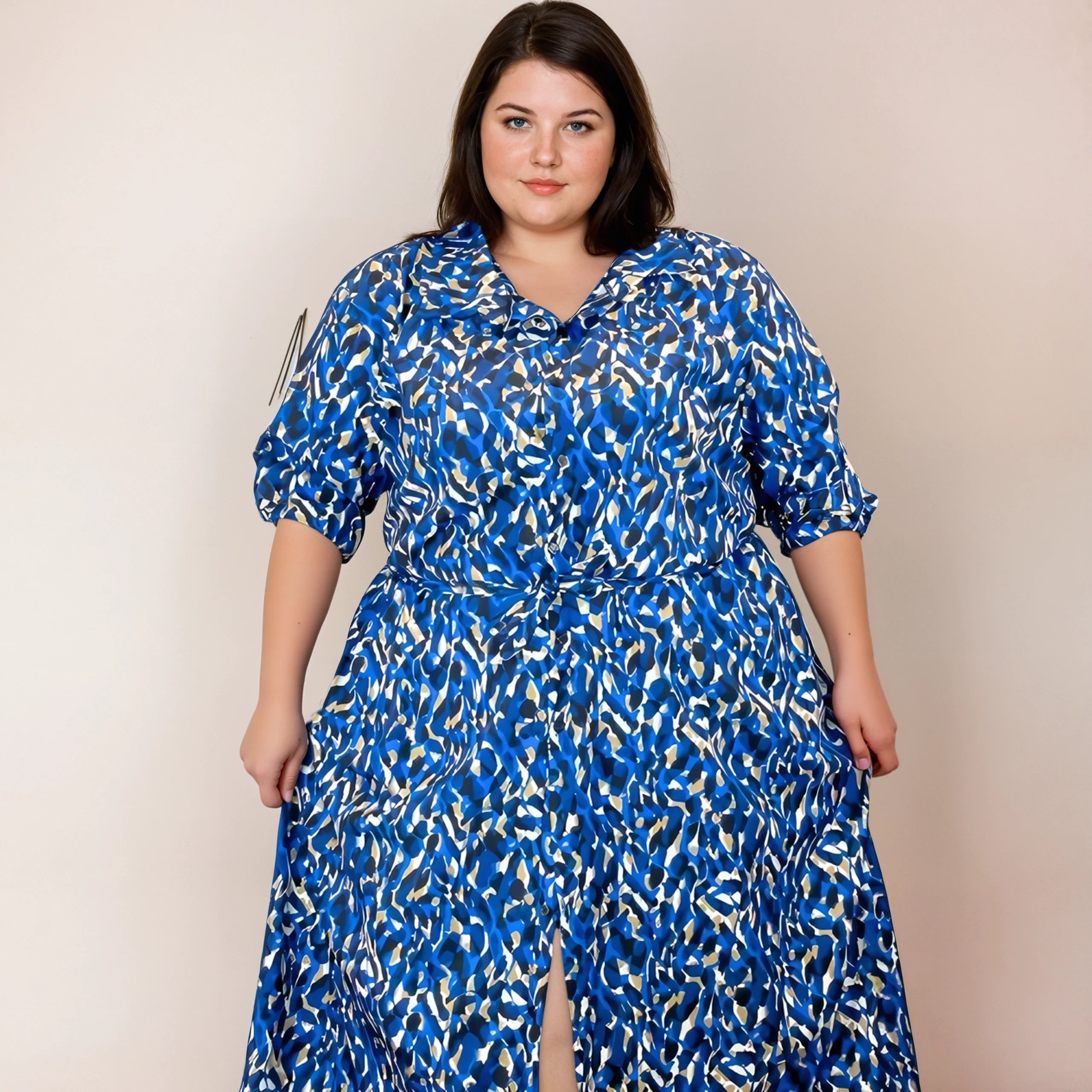 ROBE CHEMISE LONGUE IMPRIMÉ BLUESTAIN L'indisciplinée