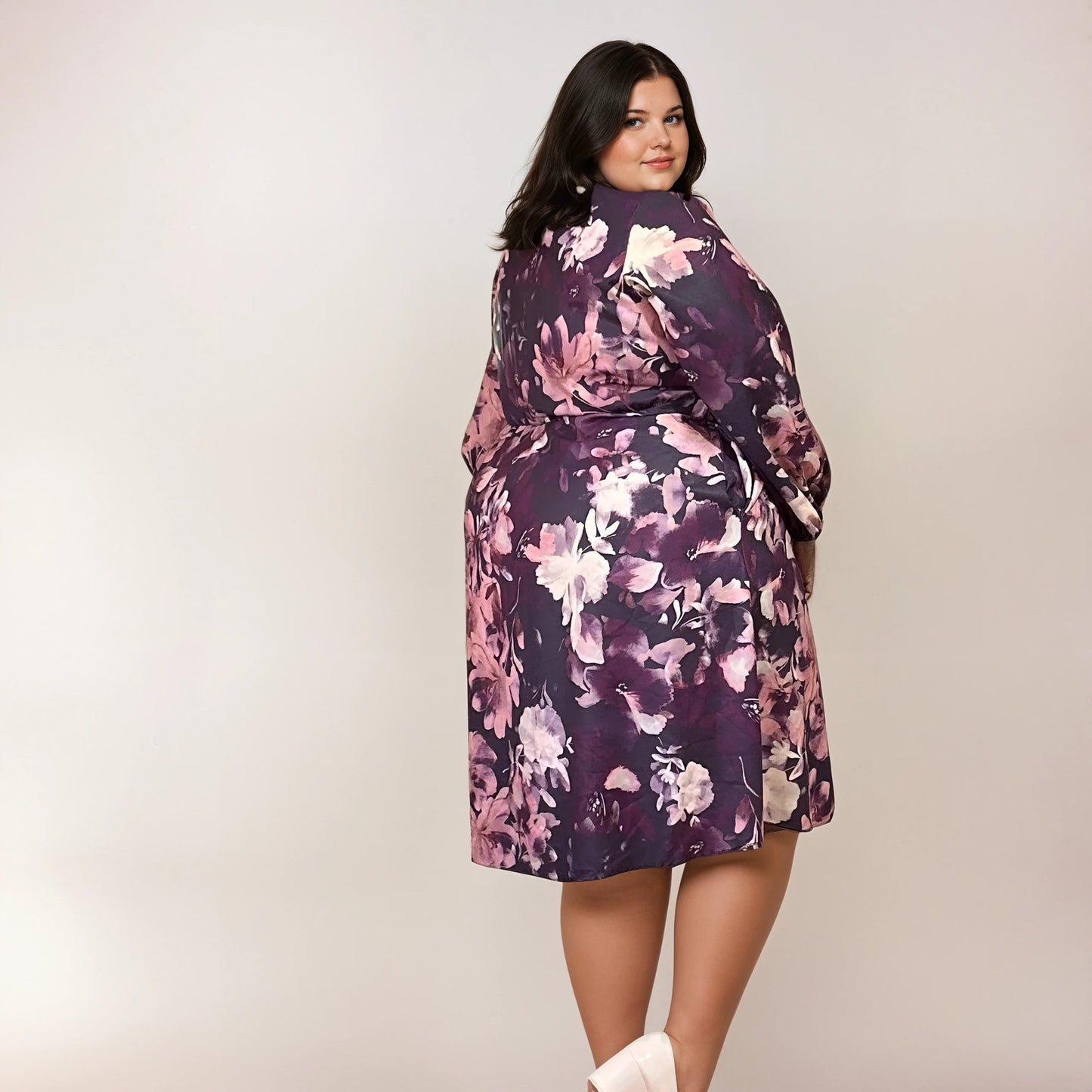 ROBE CACHE-COEUR AQUARELLE VIOLETTE L'indisciplinée