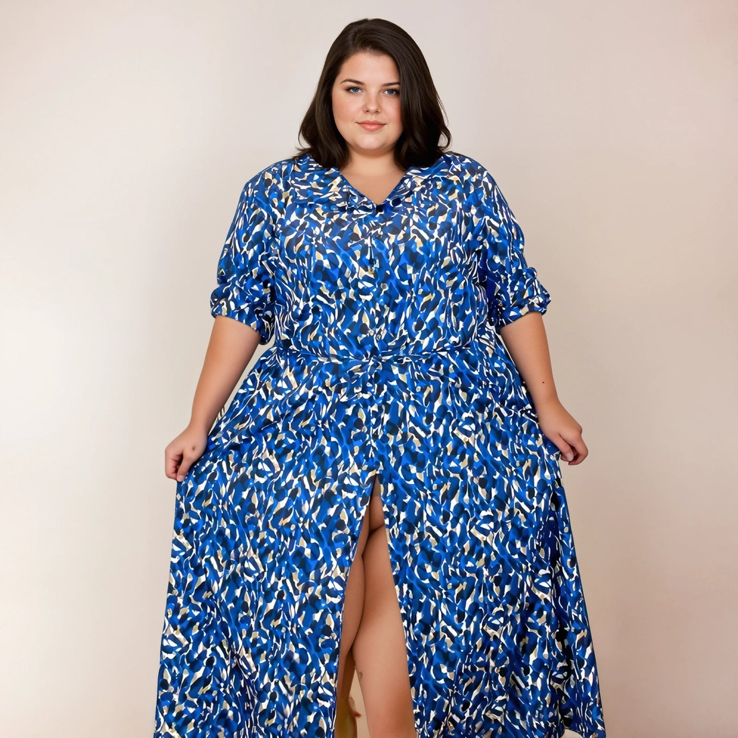 ROBE CHEMISE LONGUE IMPRIMÉ BLUESTAIN L'indisciplinée