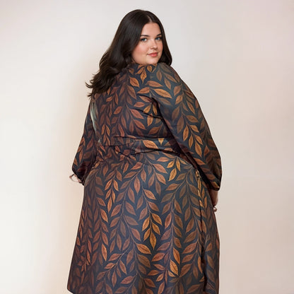 ROBE CACHE-COEUR FEUILLES DORÉES L'indisciplinée