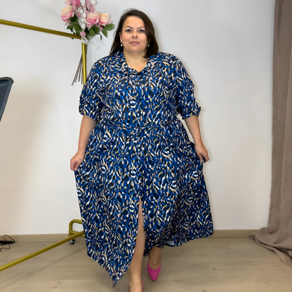 ROBE CHEMISE LONGUE IMPRIMÉ BLUESTAIN