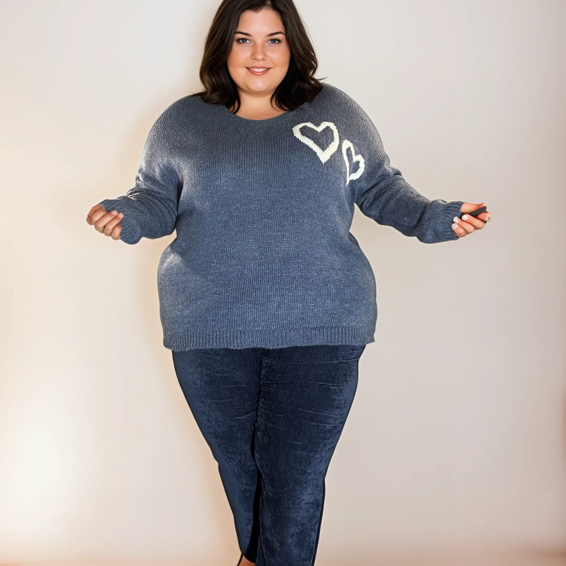 PULL BLEU A COEUR L'indisciplinée