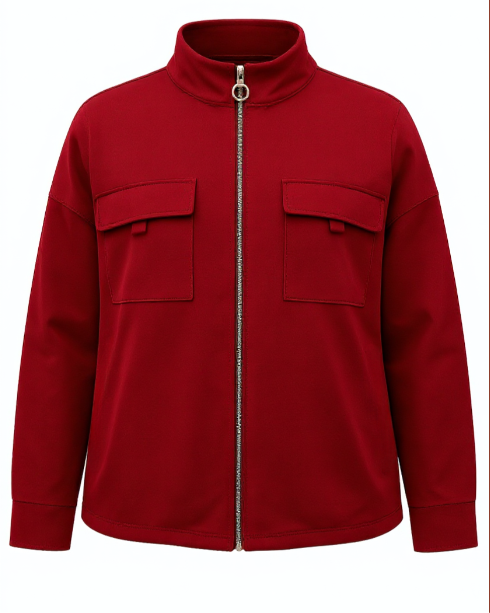VESTE TYPE SAHARIENNE ROUGE L'indisciplinée