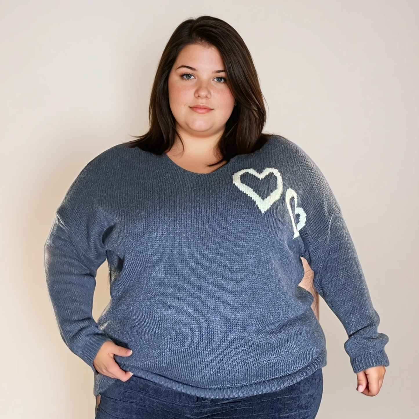 PULL BLEU A COEUR L'indisciplinée