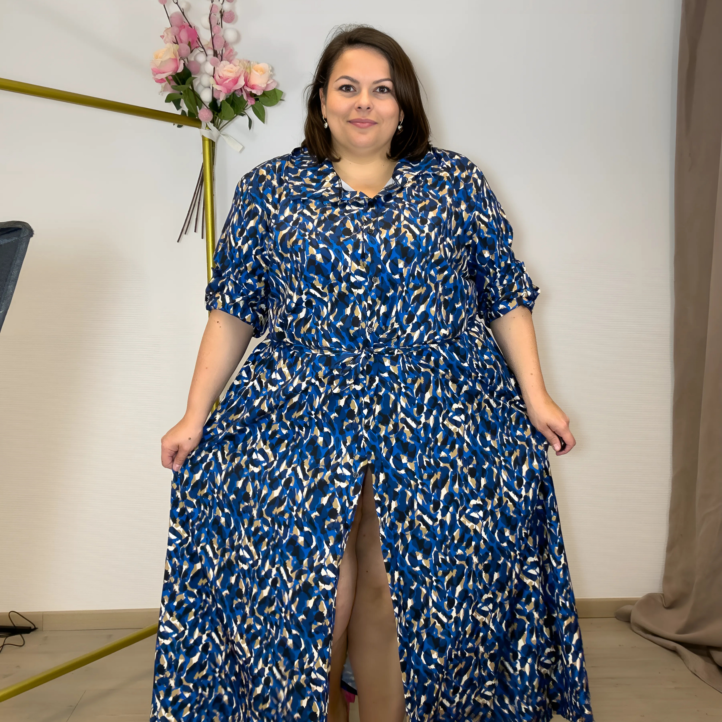 ROBE CHEMISE LONGUE IMPRIMÉ BLUESTAIN