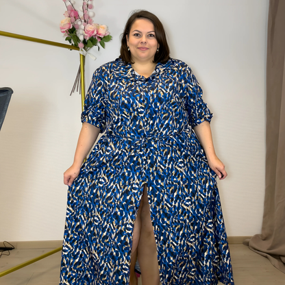 ROBE CHEMISE LONGUE IMPRIMÉ BLUESTAIN