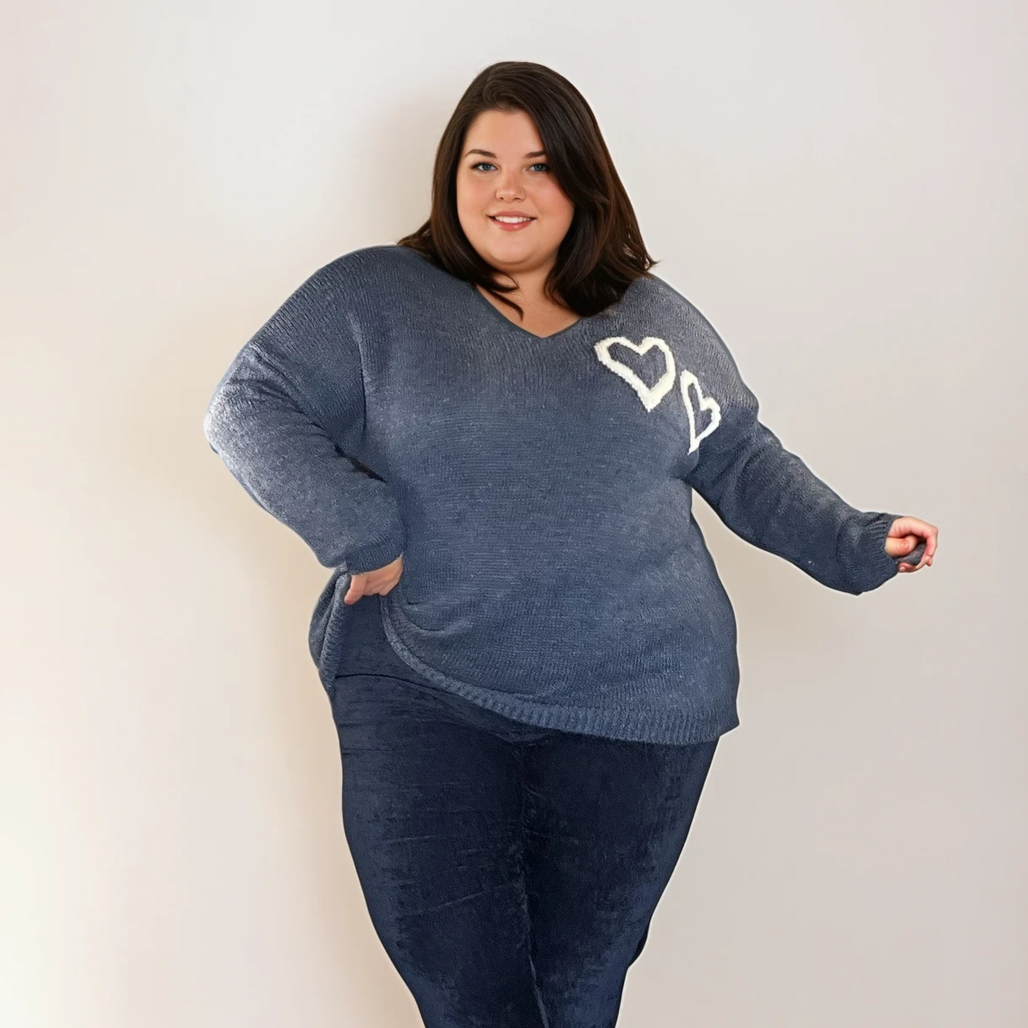 PULL BLEU A COEUR L'indisciplinée