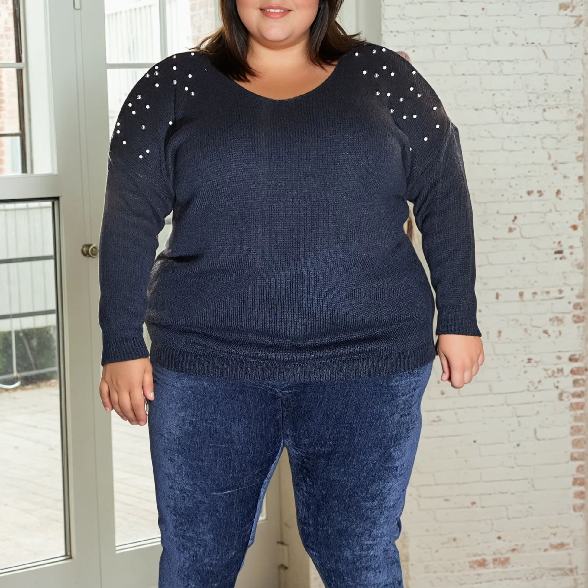 PULL MARINE A PERLES L'indisciplinée