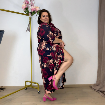 ROBE CHEMISE LONGUE IMPRIMÉ FLORAL