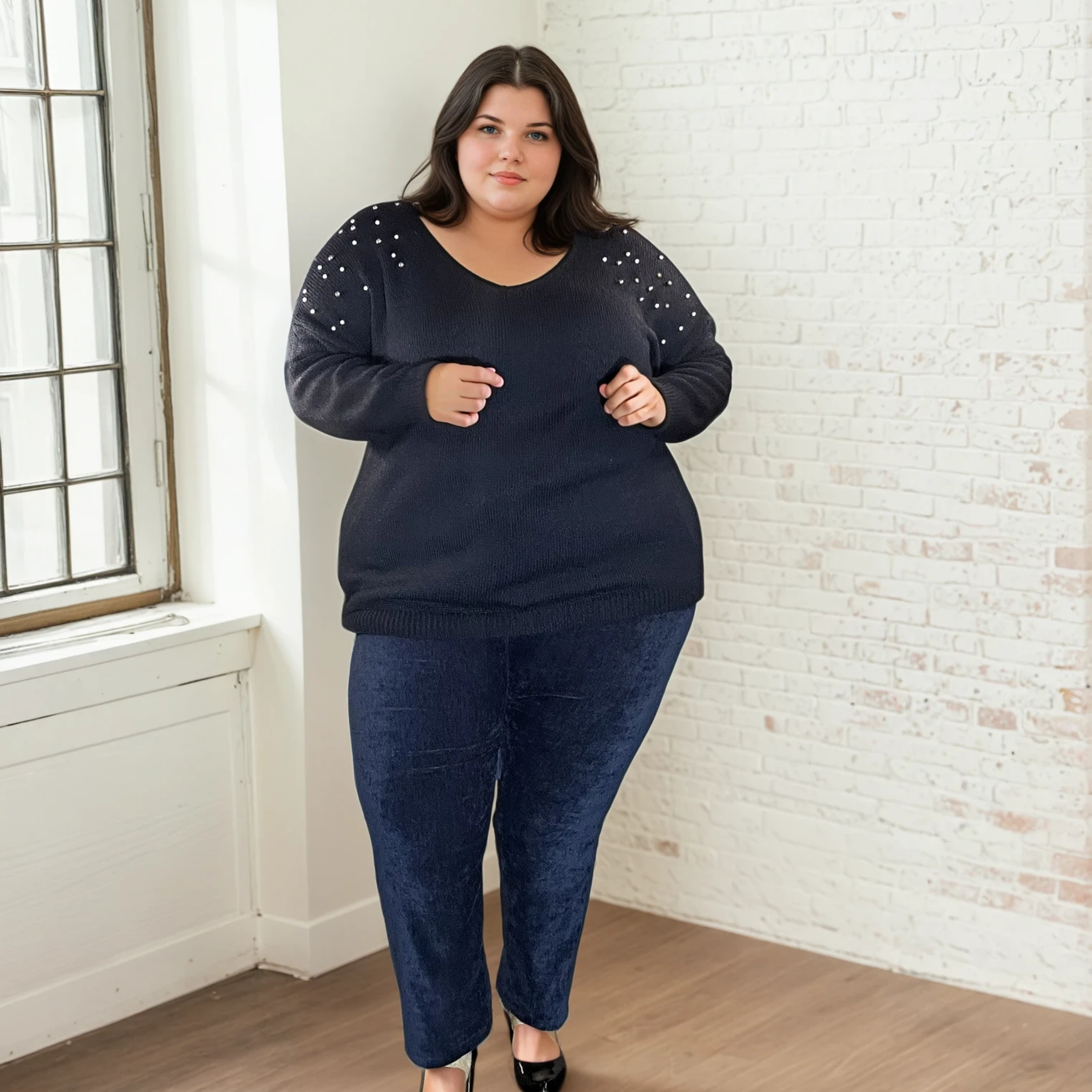 PULL MARINE A PERLES L'indisciplinée