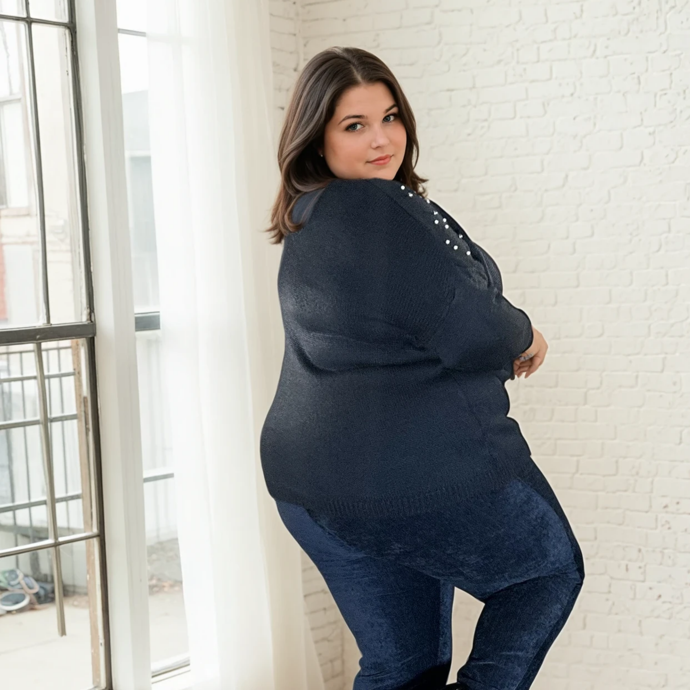 PULL MARINE A PERLES L'indisciplinée