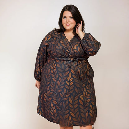 ROBE CACHE-COEUR FEUILLES DORÉES L'indisciplinée