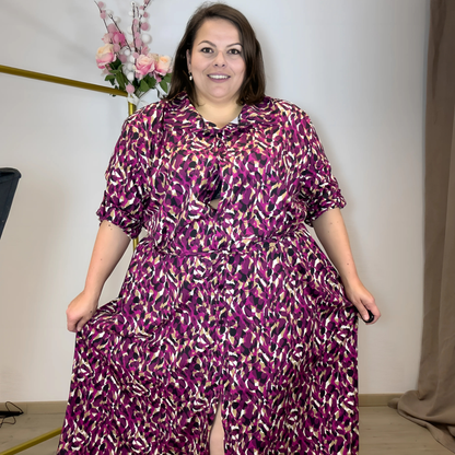 ROBE CHEMISE LONGUE IMPRIMÉ PINKSTAIN