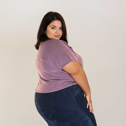 PULL CROP LAVANDE BRUMEUSE L'indisciplinée