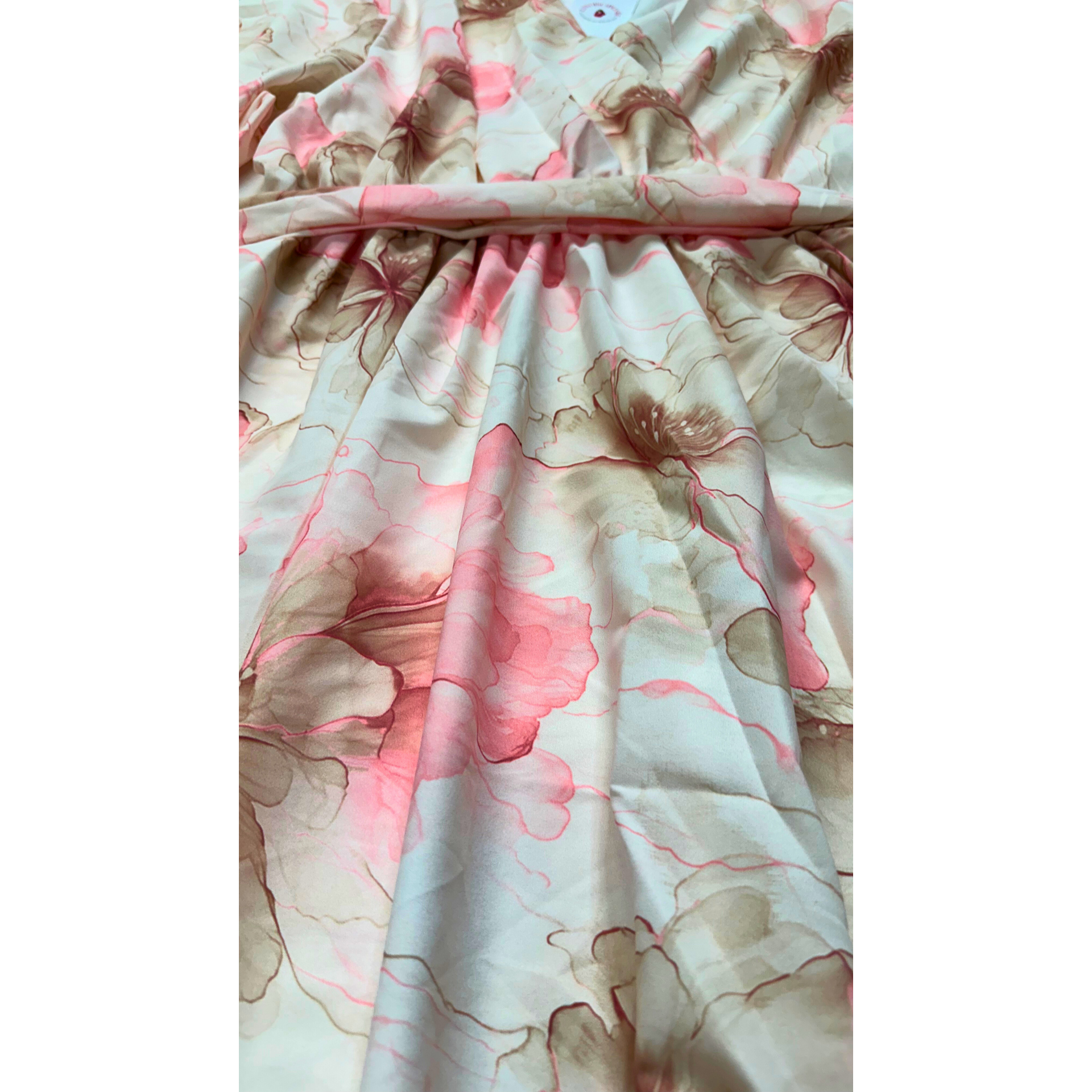 ROBE CACHE-COEUR - FLEURS AQUARELLE L'indisciplinée