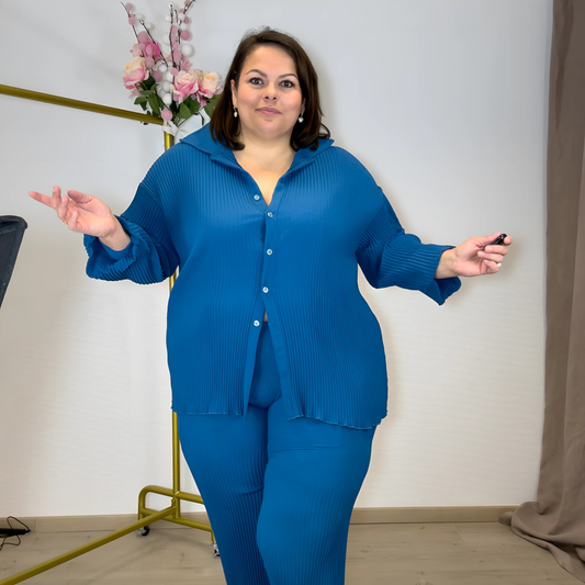 ENSEMBLE PLISSÉ SOLEIL PETROL