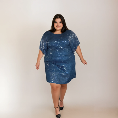 ROBE PAILLETTES PETROL L'indisciplinée