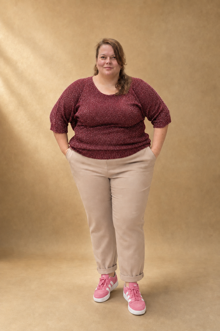 Pull-tunique ample en maille lurex – 70 cm MM