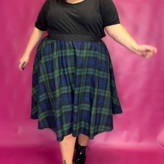 JUPE ECOSSAISE VERTE L'indisciplinée