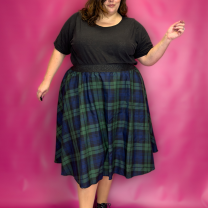 JUPE ECOSSAISE VERTE L'indisciplinée