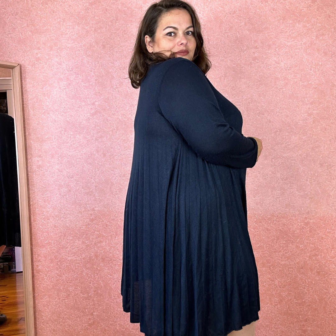 ROBE VISCOSE DOUCE PLISSÉE
