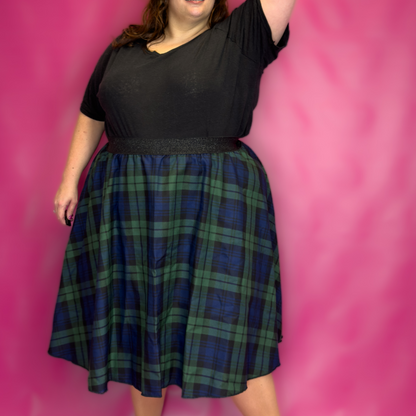 JUPE ECOSSAISE VERTE L'indisciplinée