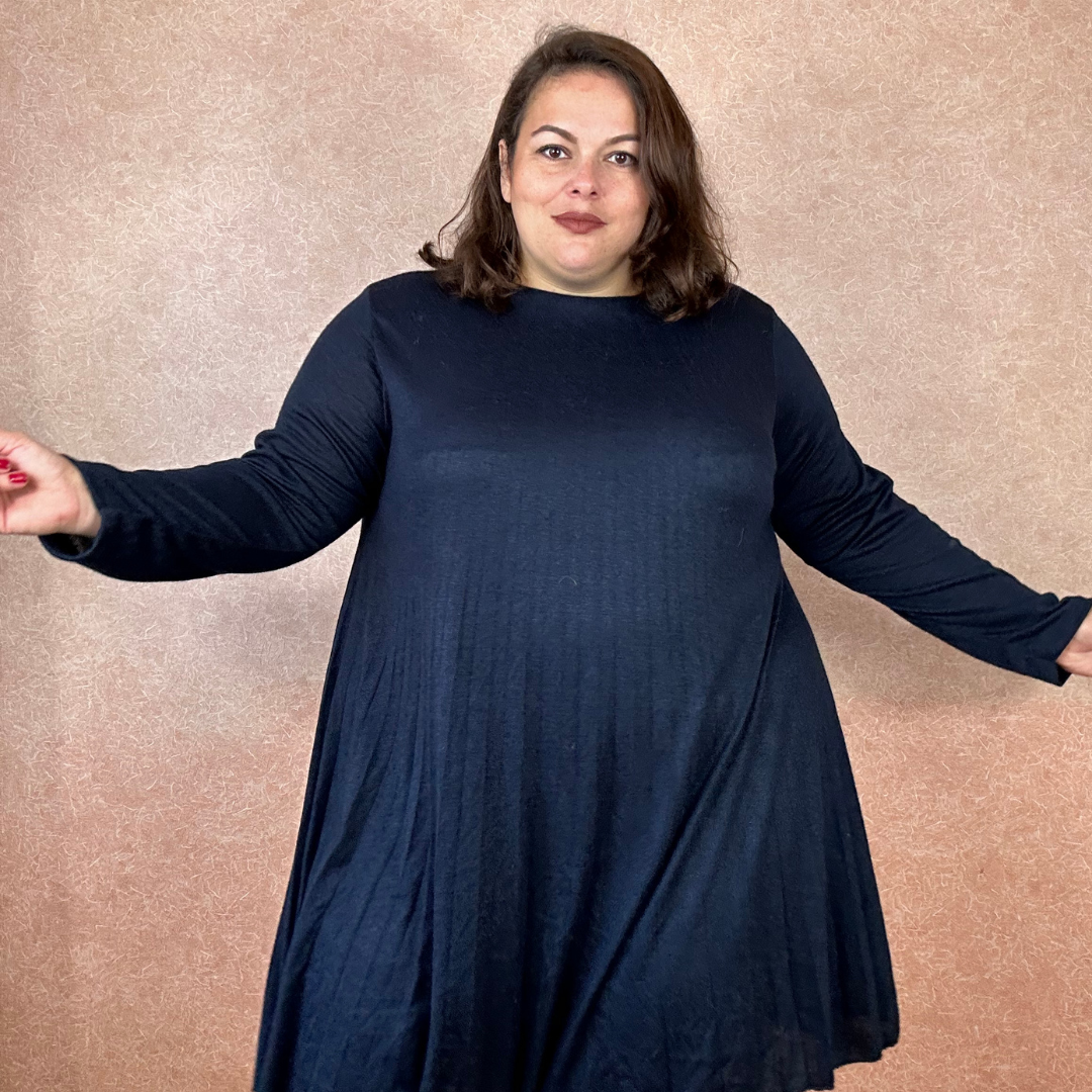 ROBE VISCOSE DOUCE PLISSÉE