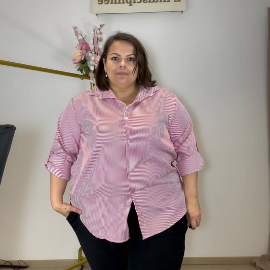 CHEMISE RAYÉE ROUGE