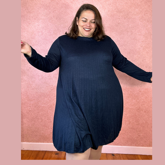 ROBE VISCOSE DOUCE PLISSÉE