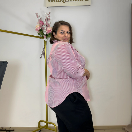 CHEMISE RAYÉE ROUGE