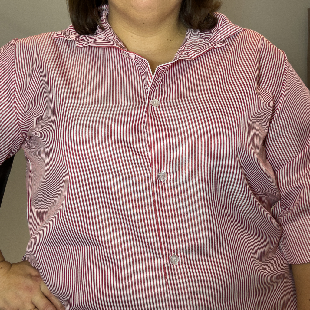 CHEMISE RAYÉE ROUGE