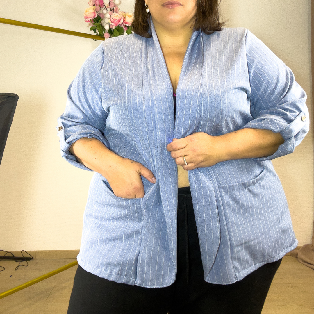 BLAZER CHIC & ETHIQUE - BLEU JEAN