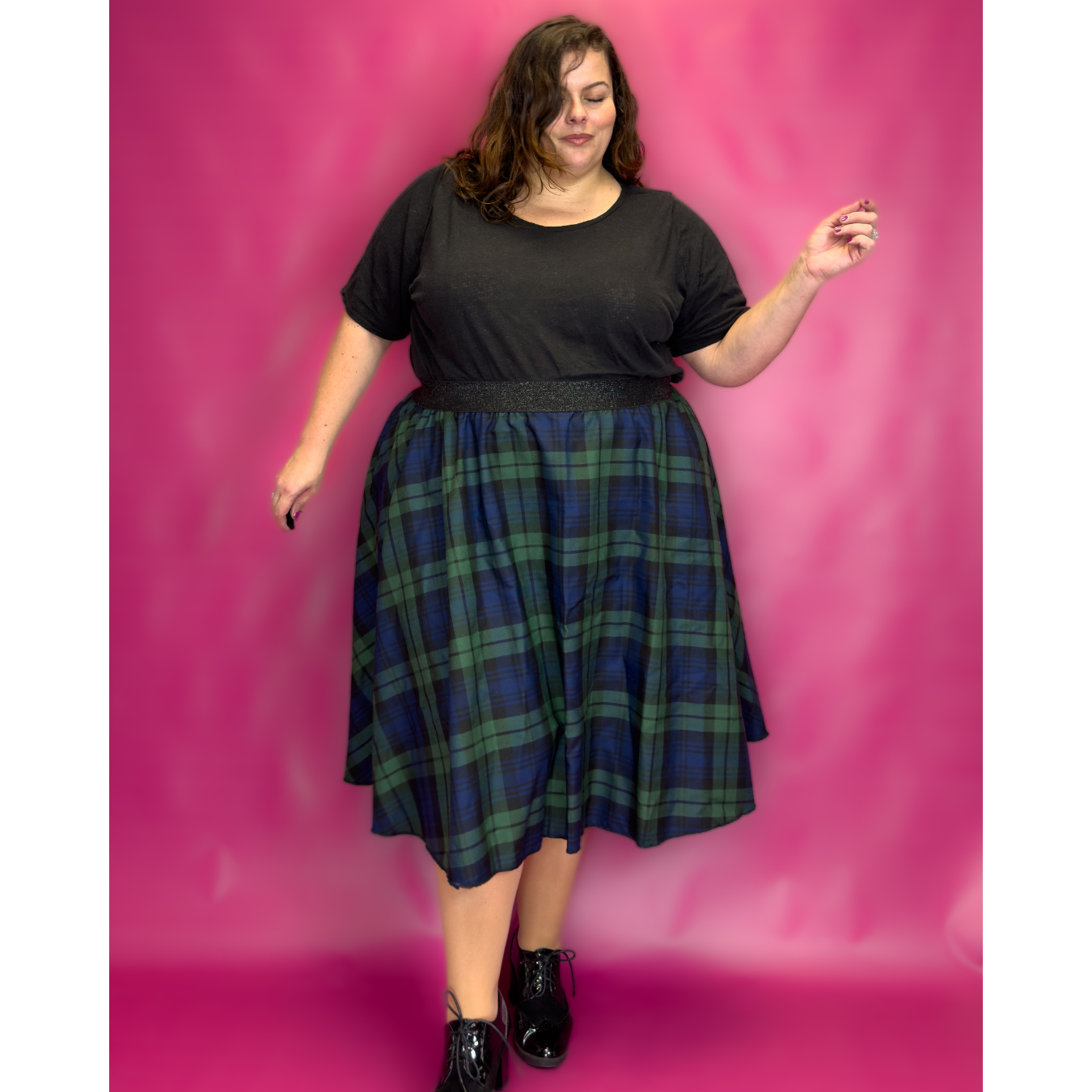 JUPE ECOSSAISE VERTE L'indisciplinée