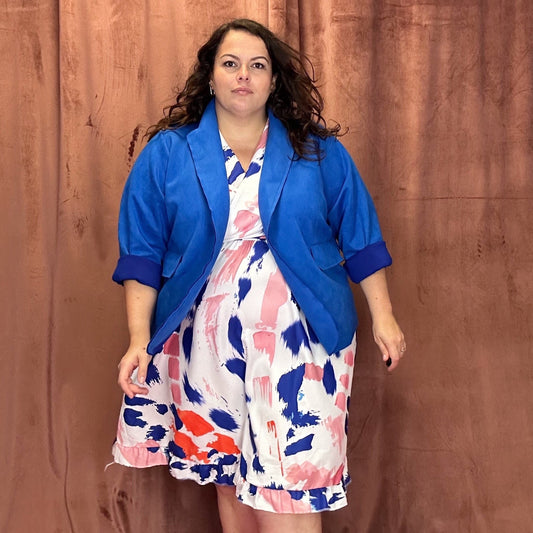 BLAZER SUÉDINE ROYAL BLU