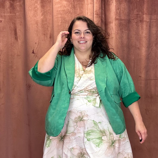 BLAZER SUÉDINE GRANDE TAILLE - EMERAUDE L'indisciplinée