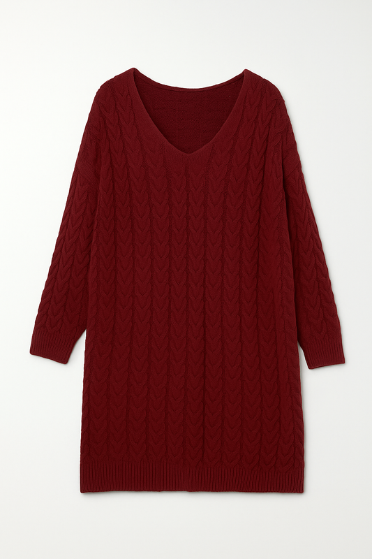 MINI-ROBE PULL / LONG PULL BORDEAUX L'indisciplinée