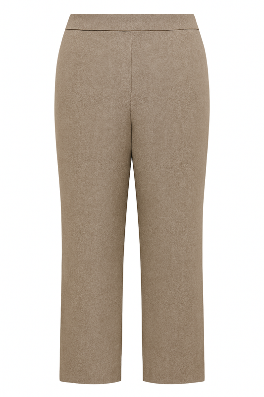 PANTALON EFFET TWEED BEIGE