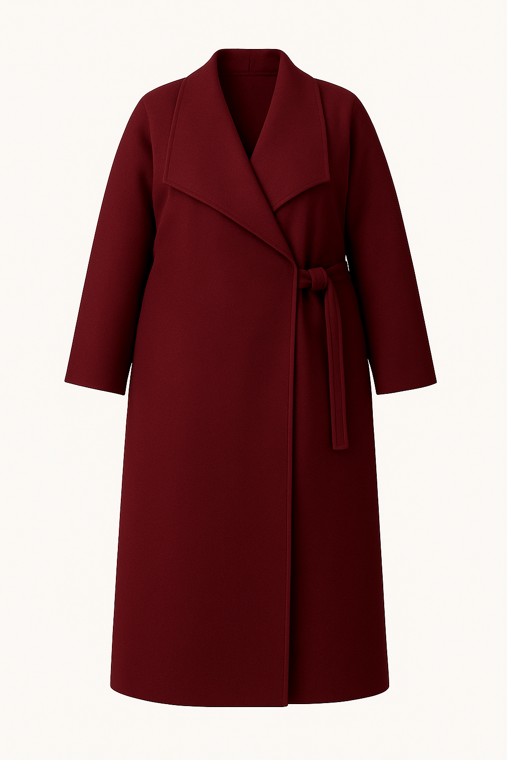 MANTEAU A GRAND COL BORDEAUX L'indisciplinée