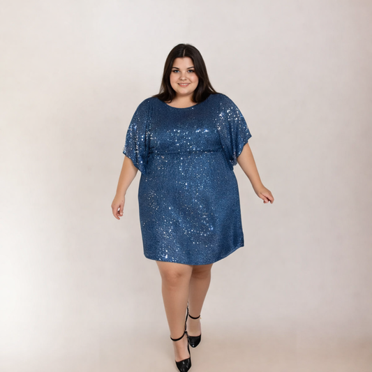 ROBE PAILLETTES PETROL L'indisciplinée