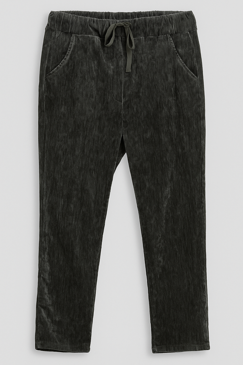 PANTALON EN VELOURS DOUX - VERT L'indisciplinée