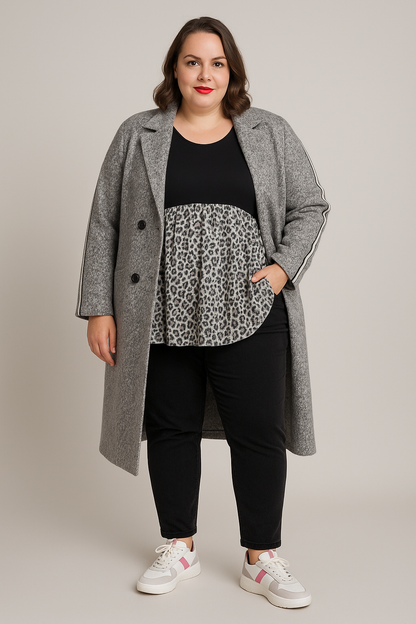 MANTEAU TEDDY LONG - GRIS L'indisciplinée